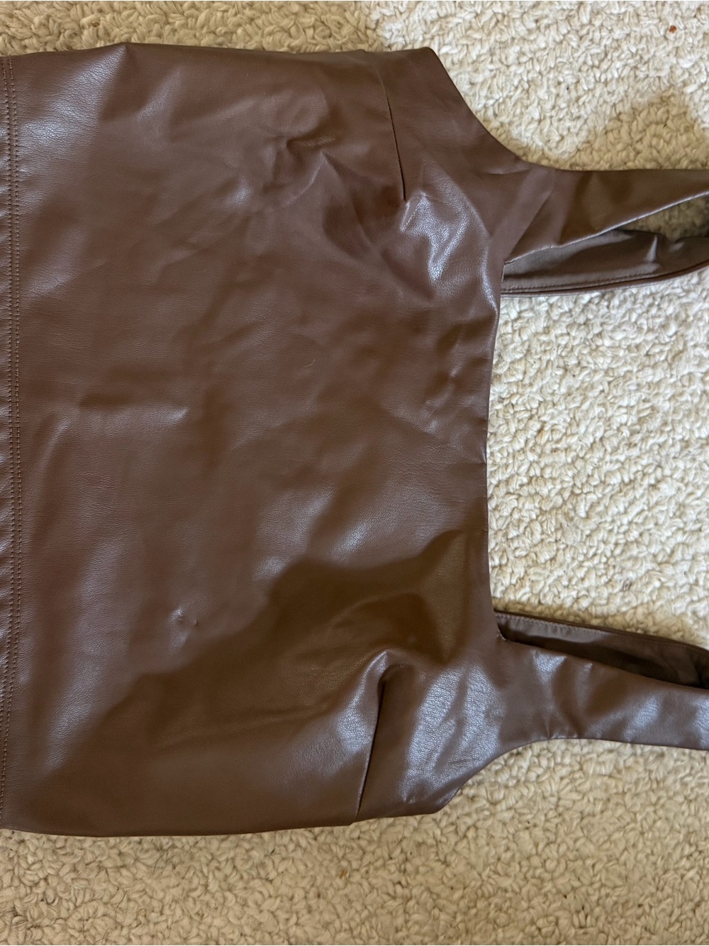 Express xs Women’s Brown Faux Leather Vest Tank Top